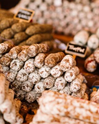 Franse worst met truffel van dichtbij